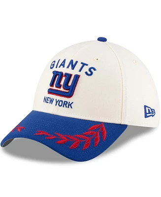 New Era Men's Cream/Royal York Giants 2025 Nfl Draft 39THIRTY Flex Hat