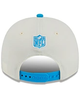 New Era Men's Cream/Blue Carolina Panthers 2025 Nfl Draft A-Frame 9FIFTY Snapback Hat