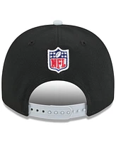 New Era Men's Black/Silver Las Vegas Raiders 2025 Nfl Draft A-Frame 9FIFTY Snapback Hat