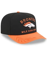 New Era Men's Black/Orange Denver Broncos 2025 Nfl Draft A-Frame 9FIFTY Snapback Hat