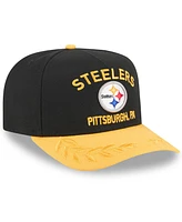 New Era Men's Black/ Pittsburgh Steelers 2025 Nfl Draft A-Frame 9FIFTY Snapback Hat