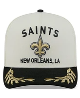 New Era Men's Cream/Black New Orleans Saints 2025 Nfl Draft A-Frame 9FIFTY Snapback Hat