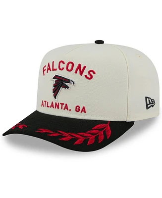 New Era Men's Cream/Black Atlanta Falcons 2025 Nfl Draft A-Frame 9FIFTY Snapback Hat