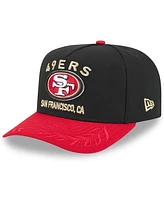 New Era Men's Black/Scarlet San Francisco 49ers 2025 Nfl Draft A-Frame 9FIFTY Snapback Hat