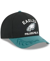 New Era Men's Black/Green Philadelphia Eagles 2025 Nfl Draft 9FORTY A-Frame M-Crown Adjustable Hat