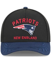 New Era Men's Black/Navy New England Patriots 2025 Nfl Draft 9FORTY A-Frame M-Crown Adjustable Hat