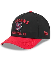 New Era Men's Black/Red Houston Texans 2025 Nfl Draft 9FORTY A-Frame M-Crown Adjustable Hat