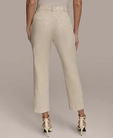 Donna Karan New York Women's Sequin Embellished Linen-Blend Pants