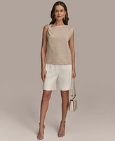 Donna Karan New York Women's Sequin Embellished Sleeveless Top