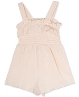 Rare Editions Baby Girls Cotton Cherry Embroidered Romper