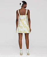 Avec Les Filles Women's Printed Sleeveless Mini Dress