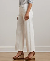 Lauren Ralph Women's High-Rise Wide-Leg Cropped Jeans
