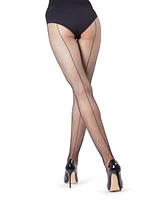 MeMoi Women's Sexy Backseam Nylon Fishnet Tights Mo-337