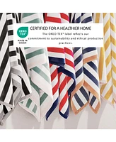 Linery & Co. Oversized Cotton Stripe Border Beach Towel