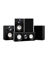Fluance Reference Compact Surround Sound Home Theater 5.0 Channel Speaker System including 2-Way Bookshelf, Center Channel and Rear Surround Speakers