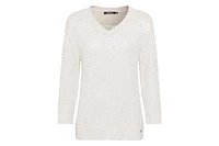 Olsen Women's Open Knit Sparkle Pullover