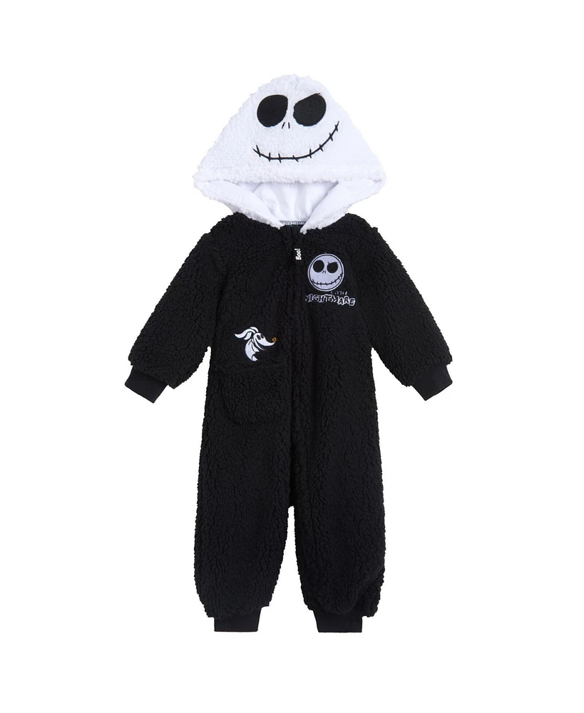 Nightmare Before Christmas Baby Boys Zip Up Cosplay Coverall Cozy Sherpa