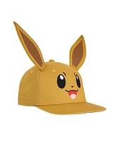 Pokemon Boys Pokemon Face Eevee Youth Brown Snapback Hat