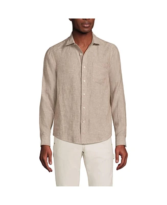 Lands' End Men's Long Sleeve Linen Shirt