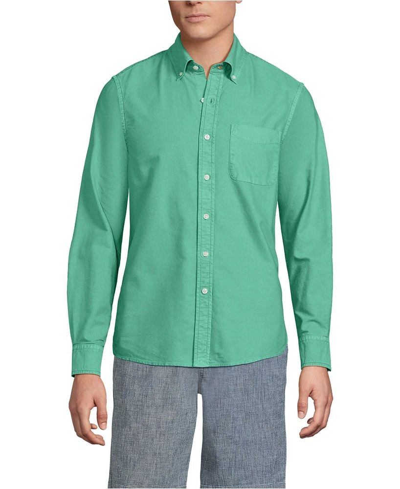 Lands' End Men's Traditional Fit Sail Rigger Oxford Shirt