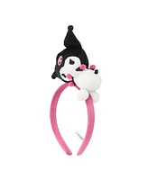 Kuromi Pink Headband With Character Charm & Plush