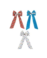 Hello Kitty & Friends Character Rainbow 3-Piece Bow Clips Set