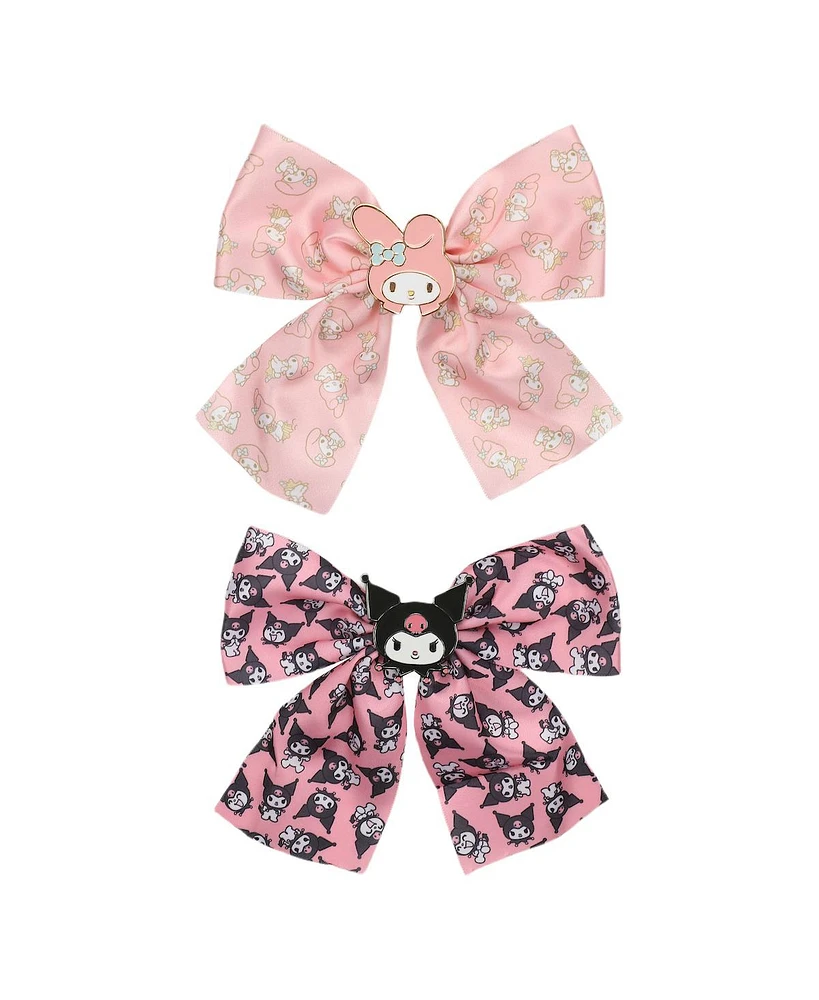 My Melody & Kuromi 2-Piece Hair Clip Bows