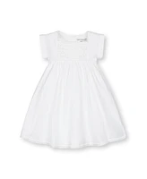 Hope & Henry Toddler Girls Organic Sleeveless Crochet Detail Empire Waist Seersucker Dress