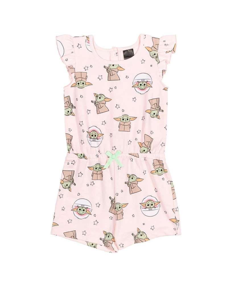 Starwars Girls The Mandalorian Yoda Sleeveless Romper