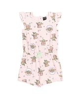 Starwars Girls The Mandalorian Yoda Sleeveless Romper