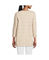 Lands' End Women's Supima Cotton Adjustable 3/4 Sleeve Boatneck Tunic