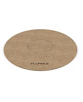 Fluance Cork Platter Mat and HiFi Vinyl Record Weight 760 gram Steel Lp Disc Stabilizer Turntable Accessory with Protective Velvet Pad for Vibration D
