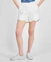 And Now This Women's Embroidered Cutwork Pull-On Shorts, Exclusively at Macy's