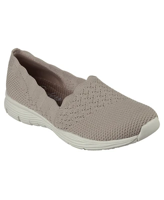 Skechers Women's Max Cushioning Seager - Stat Slip-On Wide Width Casual Sneakers from Finish Line
