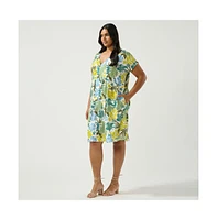 Estelle Plus Size Antibes Resort Mini Dress