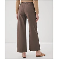 Pact Women's Organic Cotton Stretch Twill Denim Wide Leg Pant
