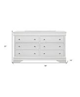 Modern Solid Wood Six-Drawer Dresser for Home and Closet Organization