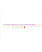 Zomi Gems Girls Colorful Disk Necklace & Charm Duo, Gummy Bears