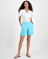 Charter Club Women's High-Rise Wide-Leg Shorts, Exclusively at Macy's