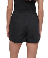Dkny Sport Women's Cotton Twill Rib-Waistband Cargo Shorts
