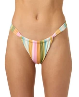 O'Neill Juniors' Low Tide Solimar Striped Bikini Bottoms