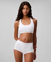 Calvin Klein Women's Ribbed Boyshort Underwear QF8024