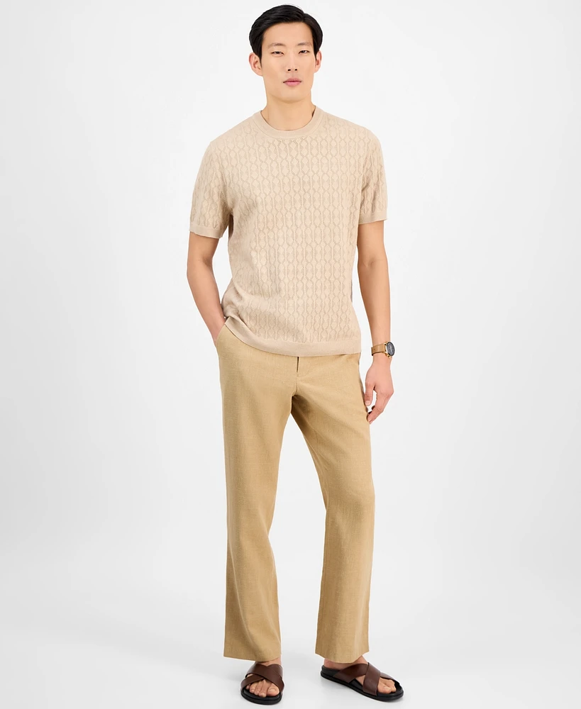 Alfani Men's Textured Drawstring Pants, Exclusively at Macy's
