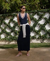 French Connection Women's Sage Knit-Trim Sleeveless Dress