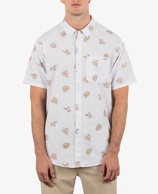 Hurley Men's Oao Stretch Print Short Sleeve Shirt