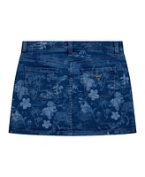 Guess Big Girls Denim with Laser Print Detail Skirt