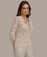 Donna Karan New York Women's Burnout Cardigan