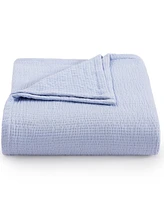 Tommy Hilfiger Running Stitch Solid Cotton Blanket