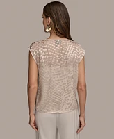 Donna Karan New York Women's V-Neck Burnout Blouse