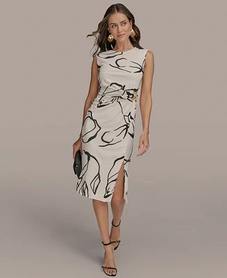 Donna Karan New York Women's Hardware-Trim Side-Twist Dress